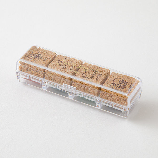 Midori Yuru Log Paintable Pre-Inked Stamp Set (2 patterns)