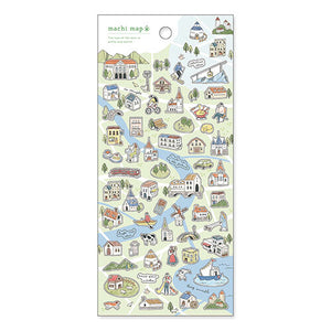 Mind Wave Machi Map Stickers - Japanese Washi City Map Stickers (2 patterns)
