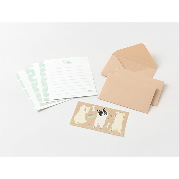 Midori Mogu Mogu Mini Letter Set – Cats & Dogs (2 patterns)