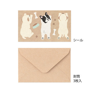 Midori Mogu Mogu Mini Letter Set – Cats & Dogs (2 patterns)