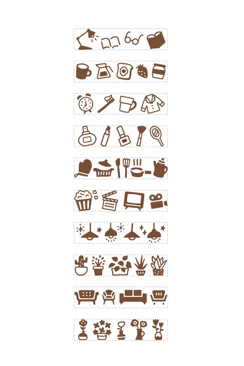 Shachihata Rotating decoration stamp (2 patterns - mini) - NOMADO Store 