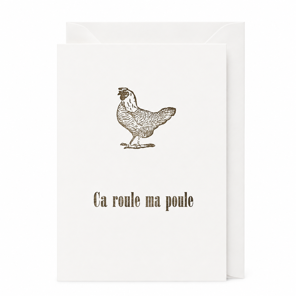 Nomado Kappan - Ca roule ma poule – Letterpress Humorous Greeting Card in French
