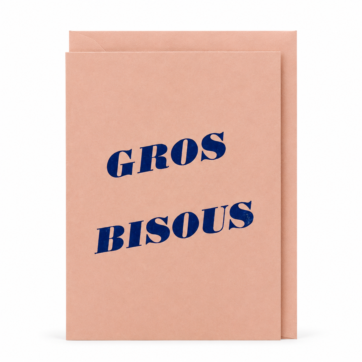 Nomado Kappan - Gros bisous – Letterpress Greeting Card in French