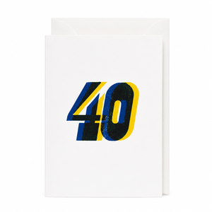 Nomado Kappan "40" Letterpress Birthday Card - NOMADO Store 