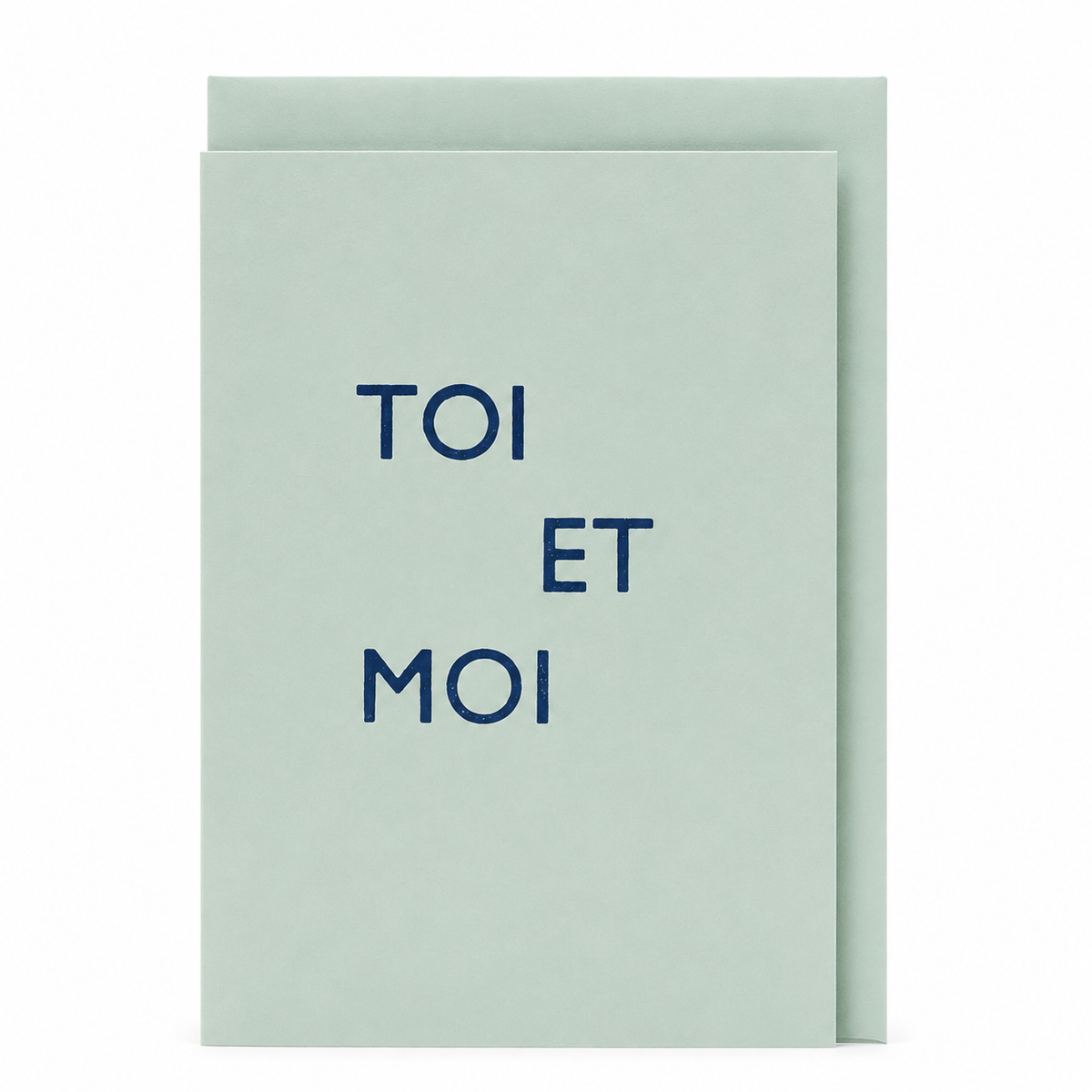 Nomado Kappan - Toi et moi – Letterpress Love Card in French