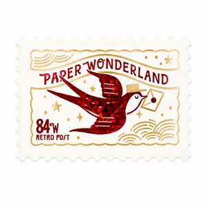 ROKKAKU × ob1toy Foil-Stamped Postcard – Swallow - NOMADO Store 