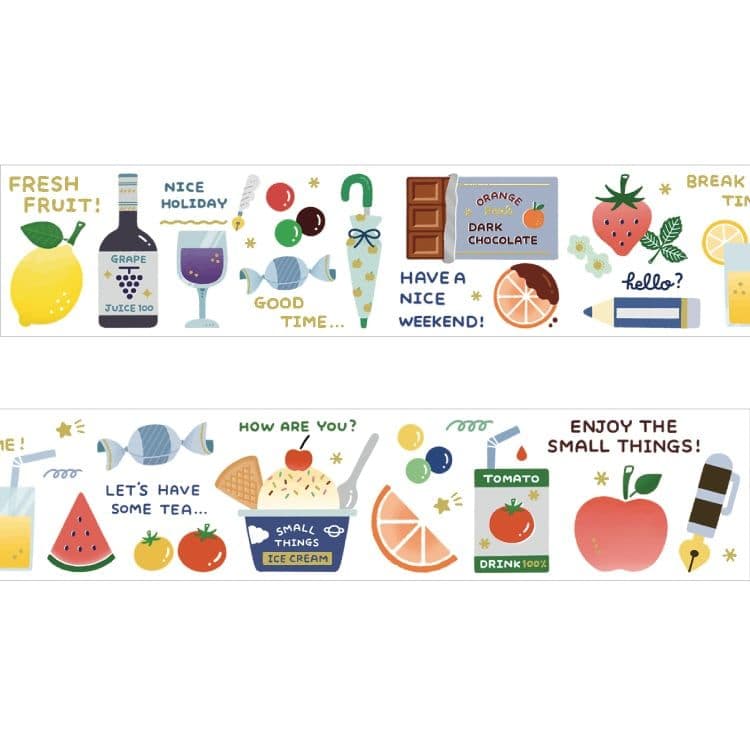 Eric - Masking tape (Gold foil) - Fruit