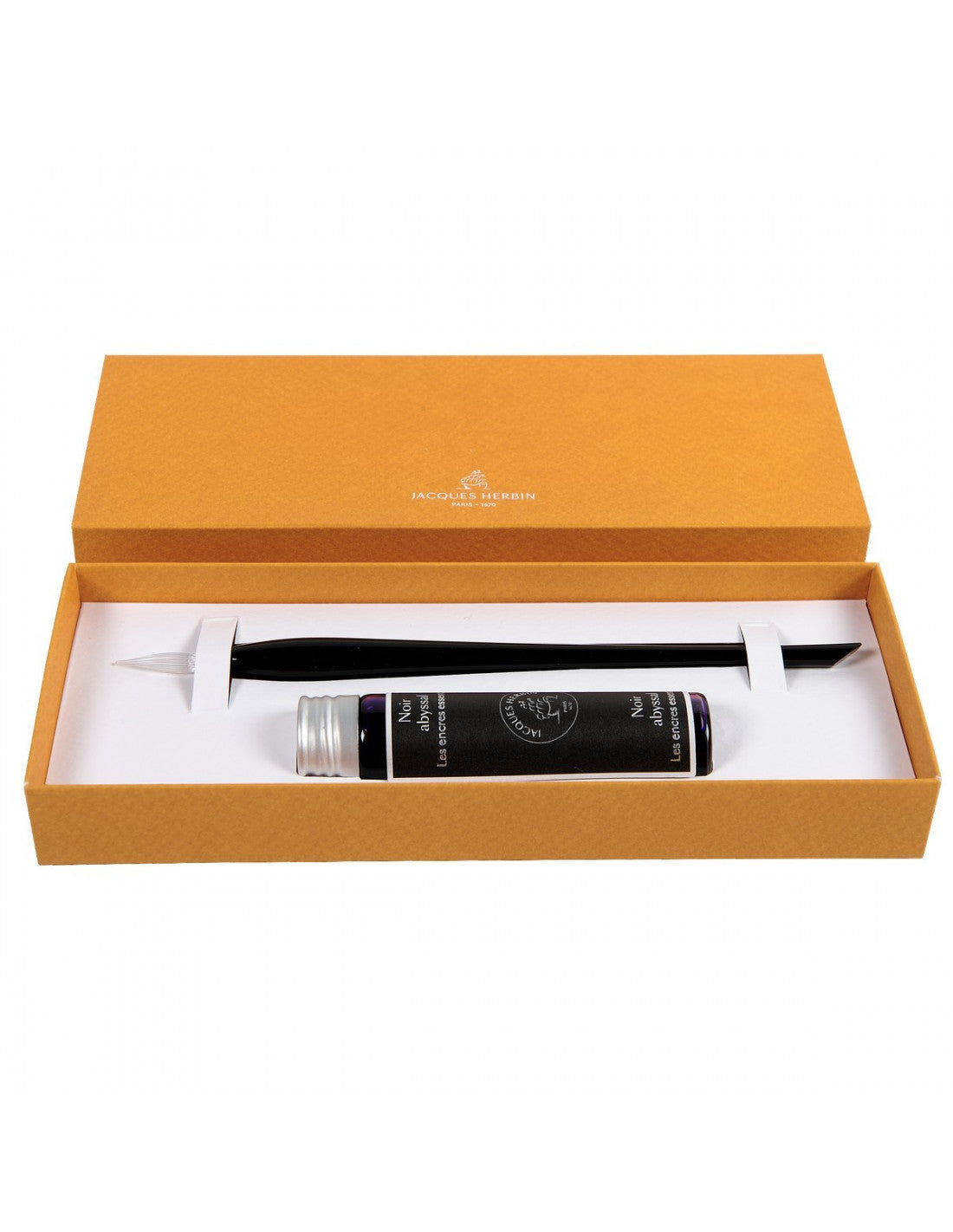 Herbin - Glass pen set in black