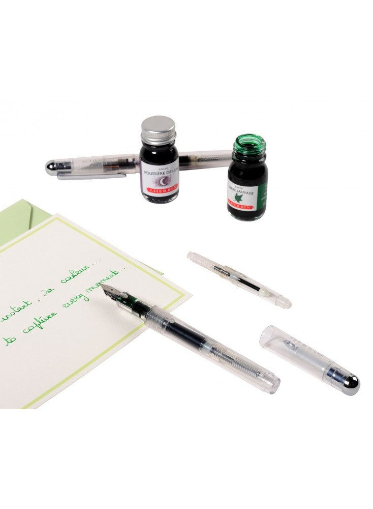 Herbin - Fountain pen Transparent with a pump