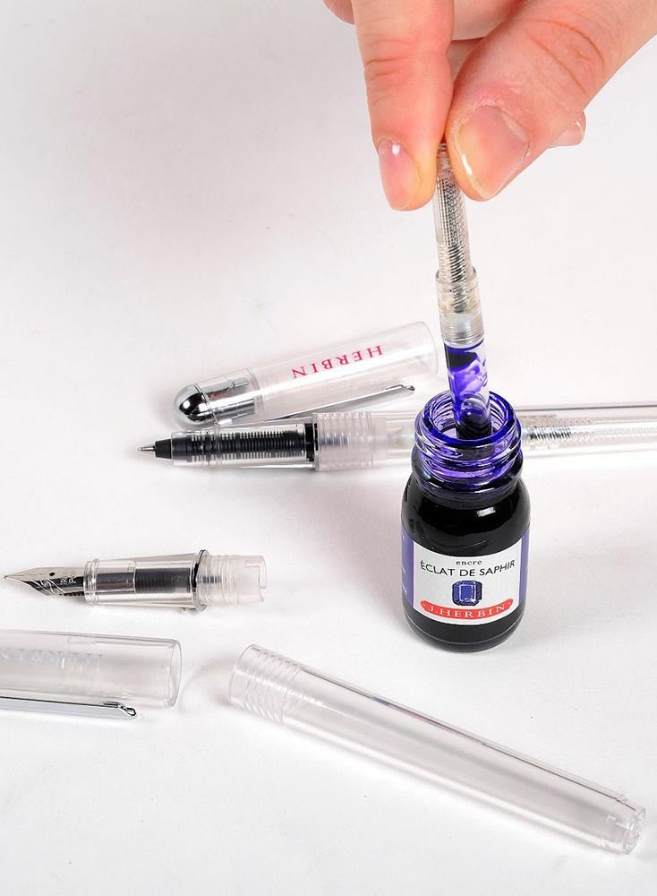 Herbin - Fountain pen Transparent with a pump