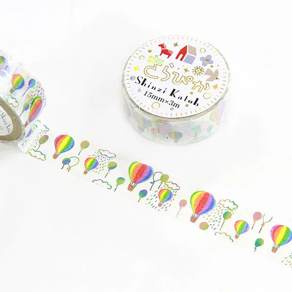 Shinzi Katoh - Washi tape (Hologram foil) - Rainbow balloon