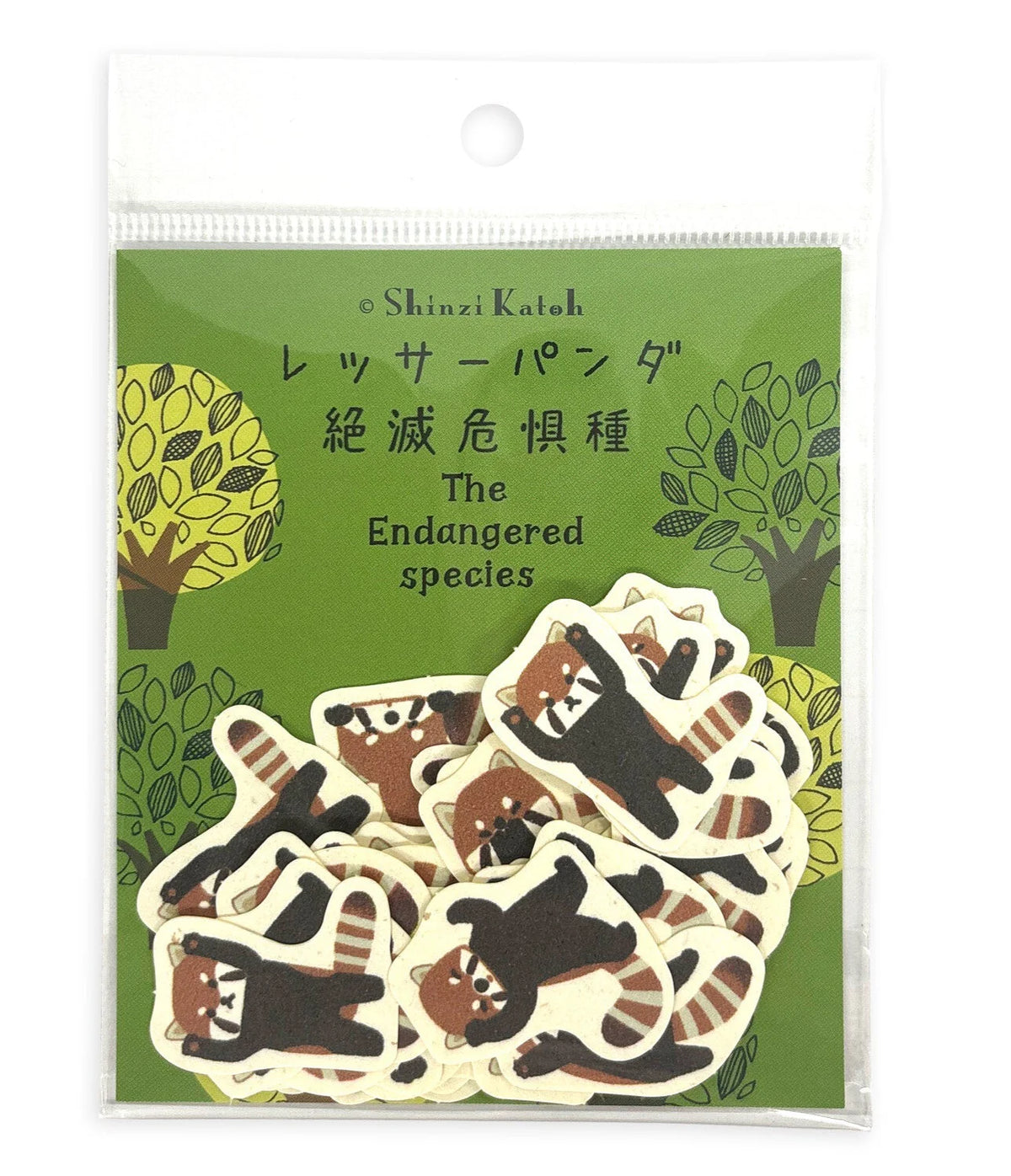 Shinzi Katoh - Banana paper flake stickers - Endangered species (3 patterns) - NOMADO Store 