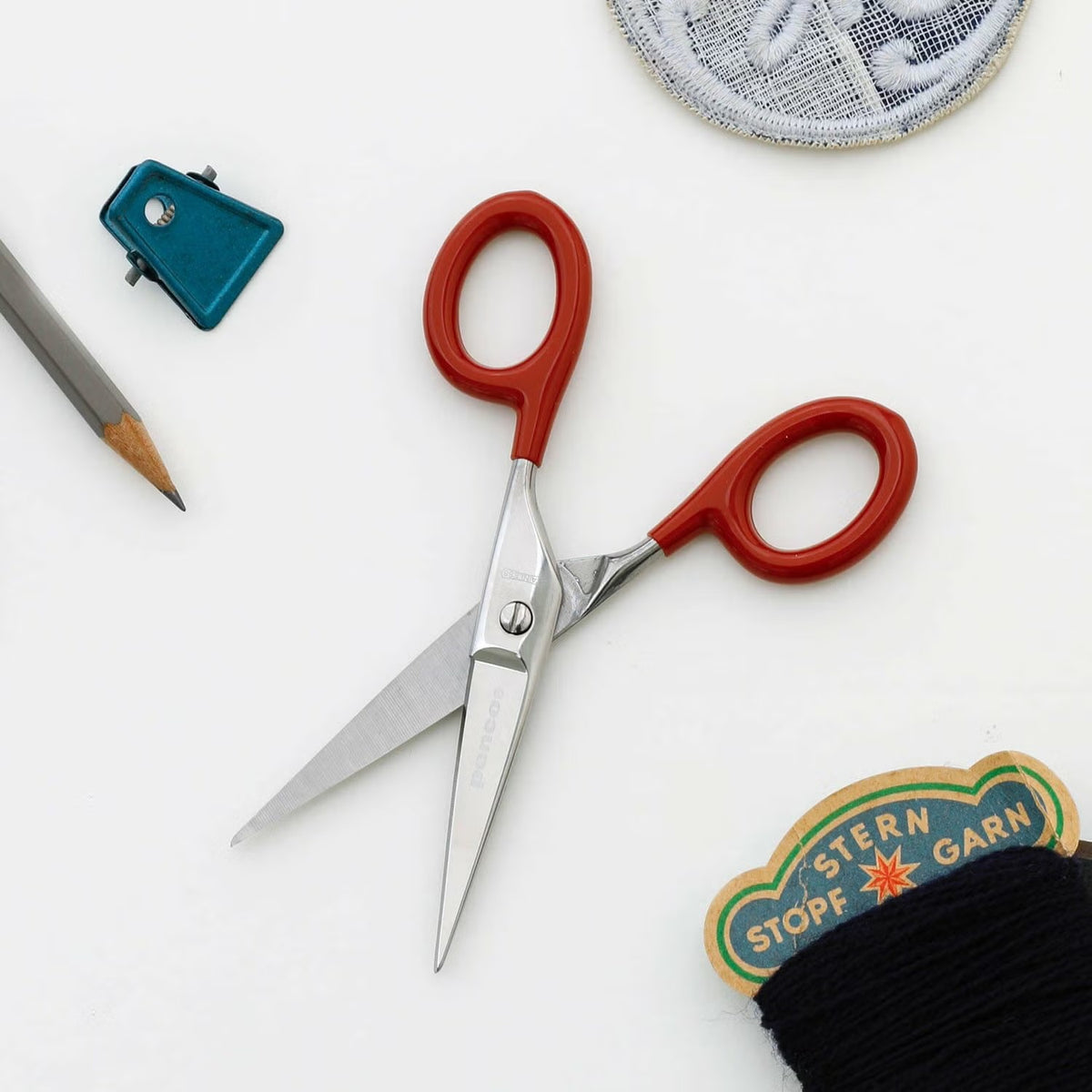 Penco Stainless Scissors Small Red – Compact Japanese Scissors for Everyday Carry