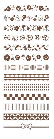 Shachihata Rotating decoration stamp (3 patterns - regular size) - NOMADO Store 