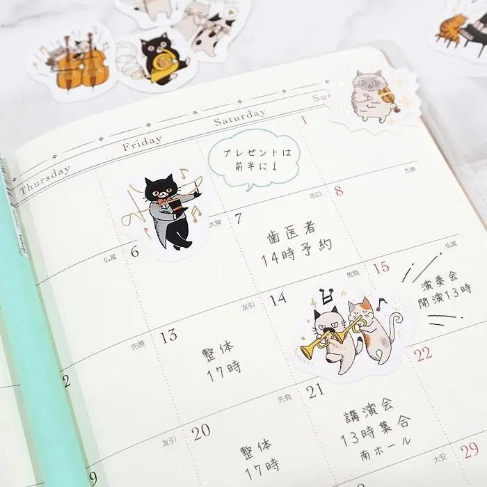 Shinzi Katoh – Cat Gold Foil Flake Stickers (3 designs)
