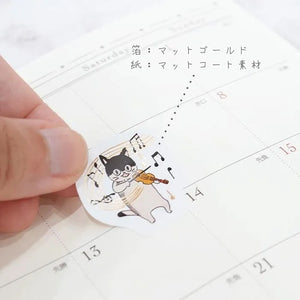 Shinzi Katoh – Cat Gold Foil Flake Stickers (3 designs)