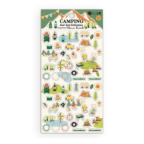 Shinzi Katoh Transparent Sticker Sheet (3 patterns - camping, mystic and Miyazawa)