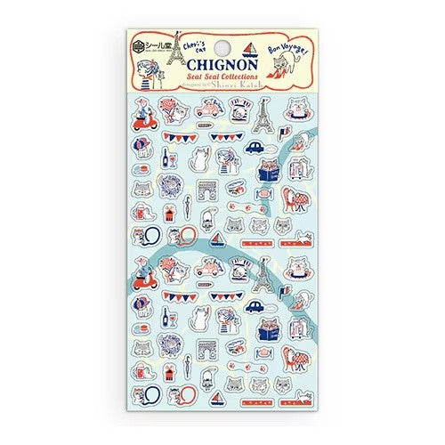 Shinzi Katoh Transparent Sticker Sheet (3 patterns - cute animals)