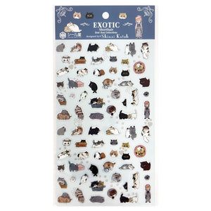 Shinzi Katoh Transparent Sticker Sheet (3 patterns - cute animals)