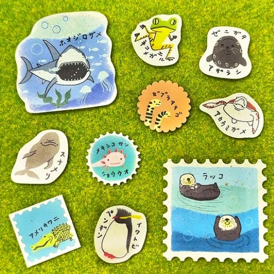 Shinzi Katoh Banana Paper Flake Stickers – Endangered Species of Water 2