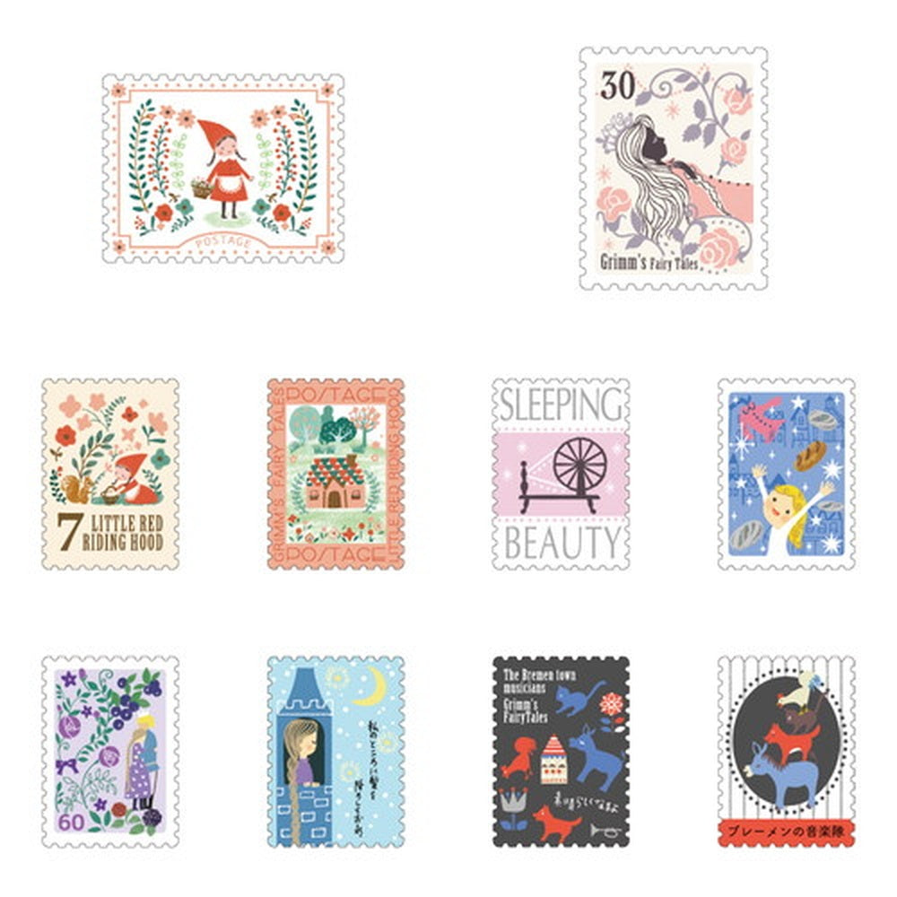 Shinzi Katoh - Flake Sticker Set - Grimm's fairy tales (2 patterns)