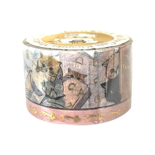 Shinzi Katoh – My Dear Cats Holographic Wide Washi Tape (19mm - 2 patterns)