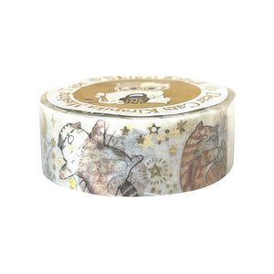 Shinzi Katoh – My Dear Cats Holographic Washi Tape (15mm - 5 patterns)