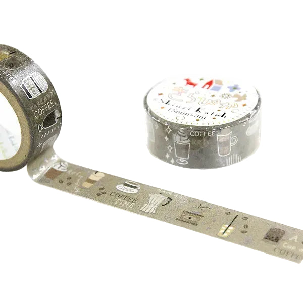 masking washi tape with coffee inspiration