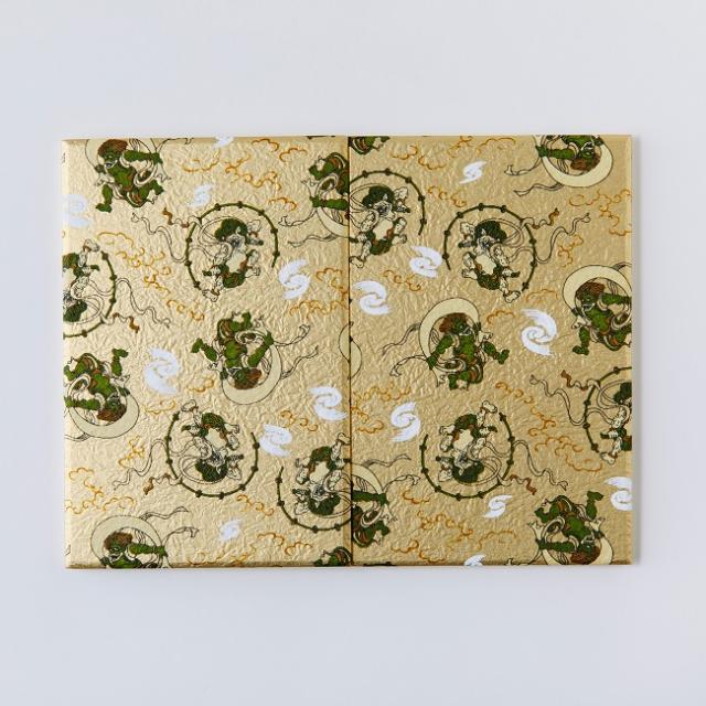 Shogado Yuzen - Japanese Paper Stamp book (Japanese symbols Gold foil)