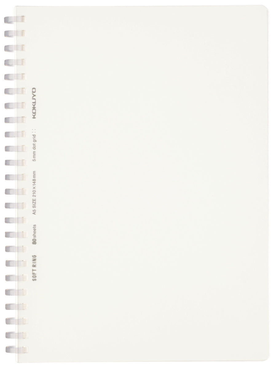 Kokuyo Soft Ring Clear Notebook A5 – Dot grid