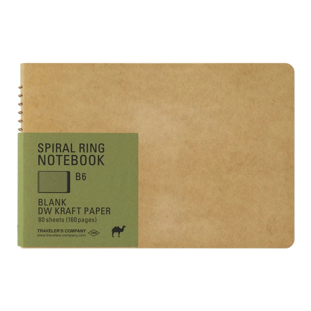 Traveler's company - Spiral ring notebook B6 blank DW kraft paper