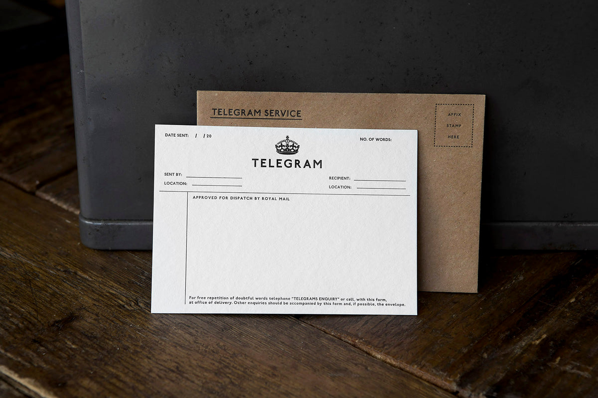 Box of 12 telegrams & Envelopes