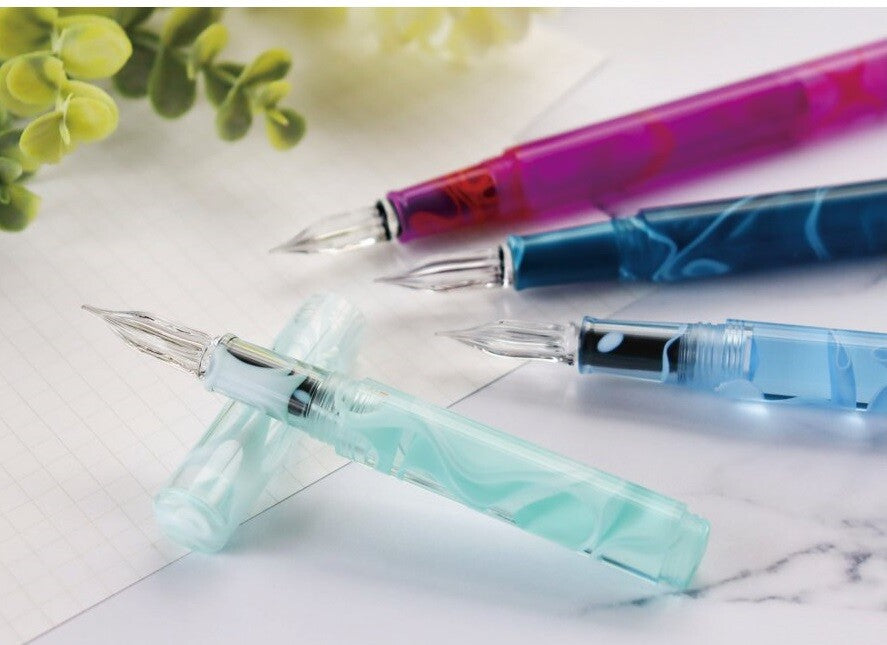 Teranishi - Guitar Glass Dip Pen with Cap - Aurora Borealis (4 colours)