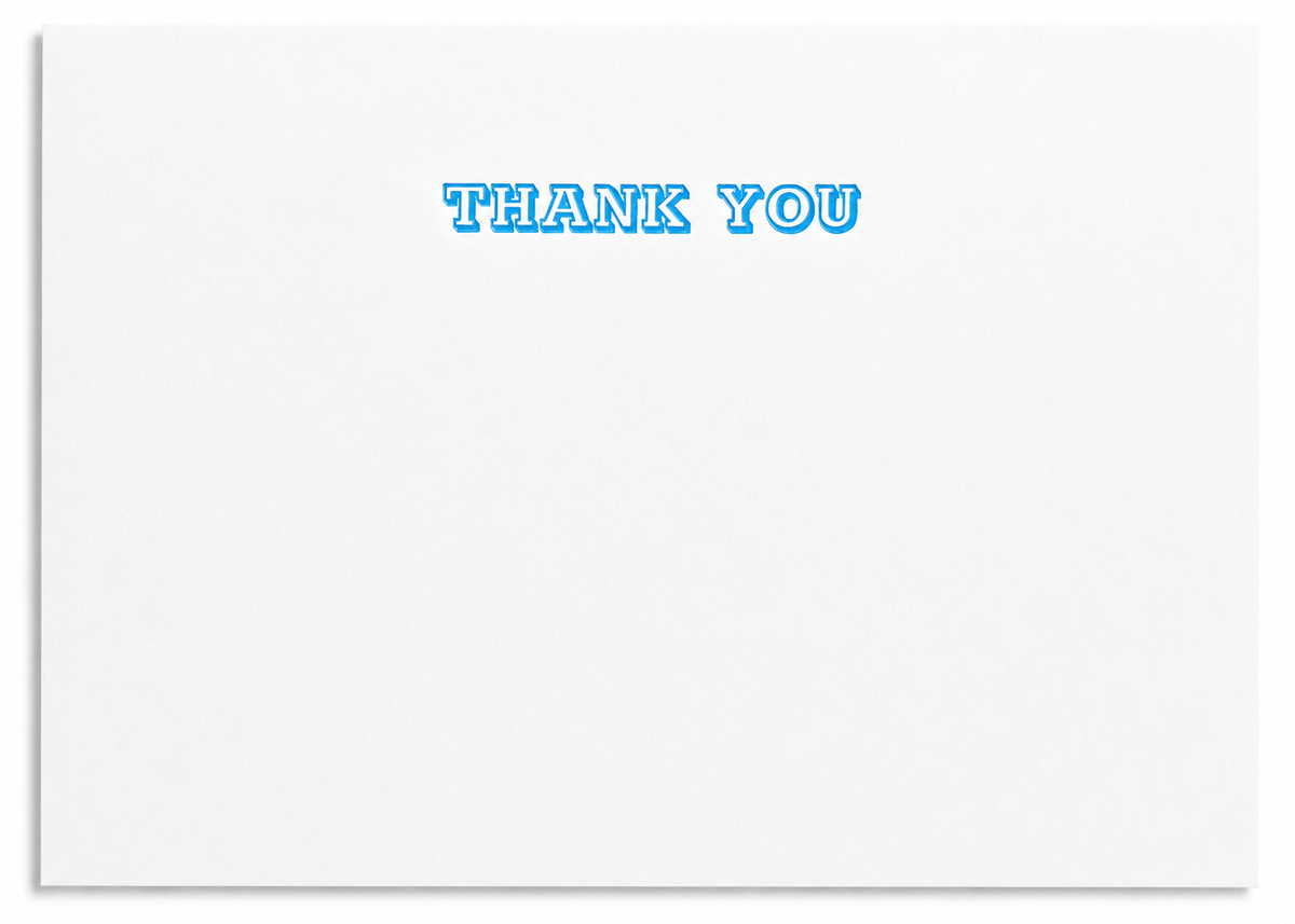 Nomado Kappan - Thank You – Letterpress Thank You Card (3 colours)