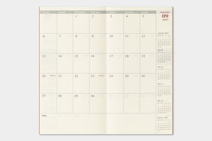 PRE-ORDER - 2027 Traveler's Notebook (TRC) - Monthly Diary (Regular Size)