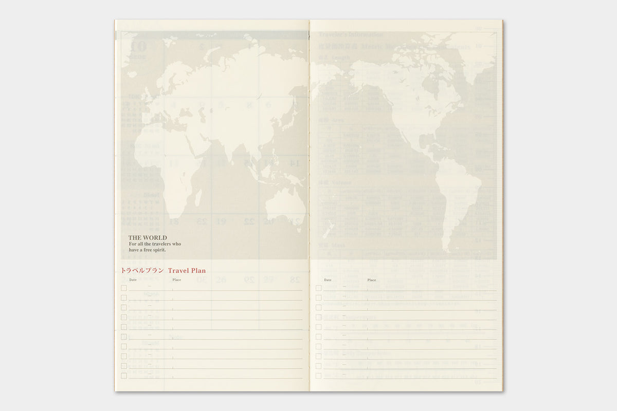 PRE-ORDER - 2027 Traveler's Notebook (TRC) - Monthly Diary (Regular Size)