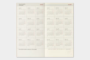 PRE-ORDER - 2027 Traveler's Notebook (TRC) - Monthly Diary (Regular Size)