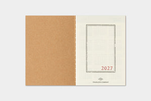 PRE-ORDER - 2027 Traveler's Notebook (TRC) - Monthly Diary refill Passport size