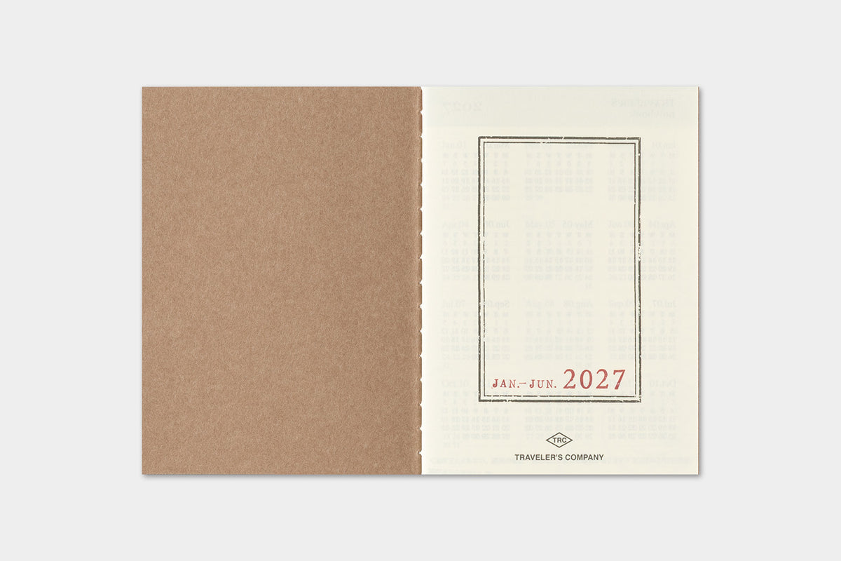 PRE-ORDER - 2027 Traveler's Notebook (TRC) Weekly Diary refill (Passport Size)