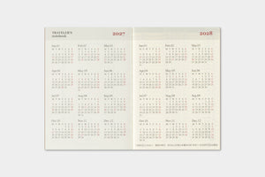 PRE-ORDER - 2027 Traveler's Notebook (TRC) Weekly Diary refill (Passport Size)