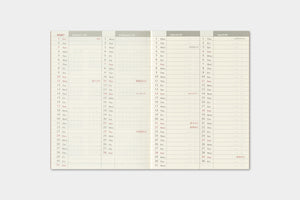 PRE-ORDER - 2027 Traveler's Notebook (TRC) Weekly Diary refill (Passport Size)