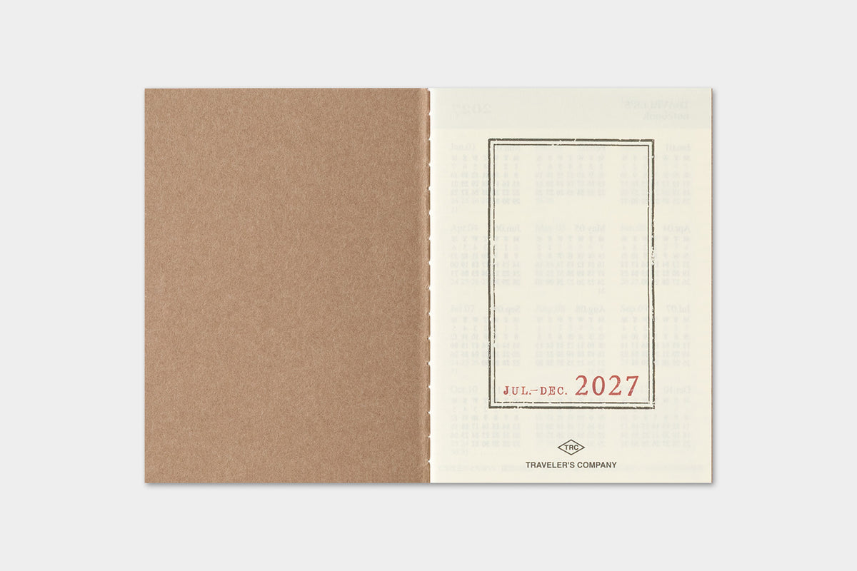 PRE-ORDER - 2027 Traveler's Notebook (TRC) Weekly Diary refill (Passport Size)