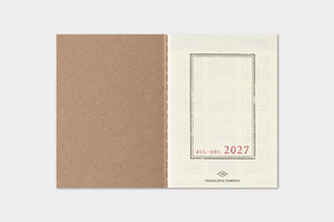 PRE-ORDER - 2027 Traveler's Notebook (TRC) Weekly Diary refill (Passport Size)