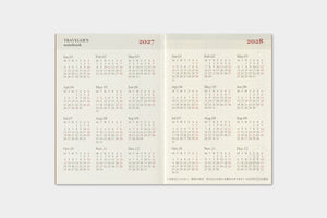 PRE-ORDER - 2027 Traveler's Notebook (TRC) Weekly Diary refill (Passport Size)