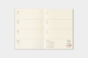 PRE-ORDER - 2027 Traveler's Notebook (TRC) Weekly Diary refill (Passport Size)