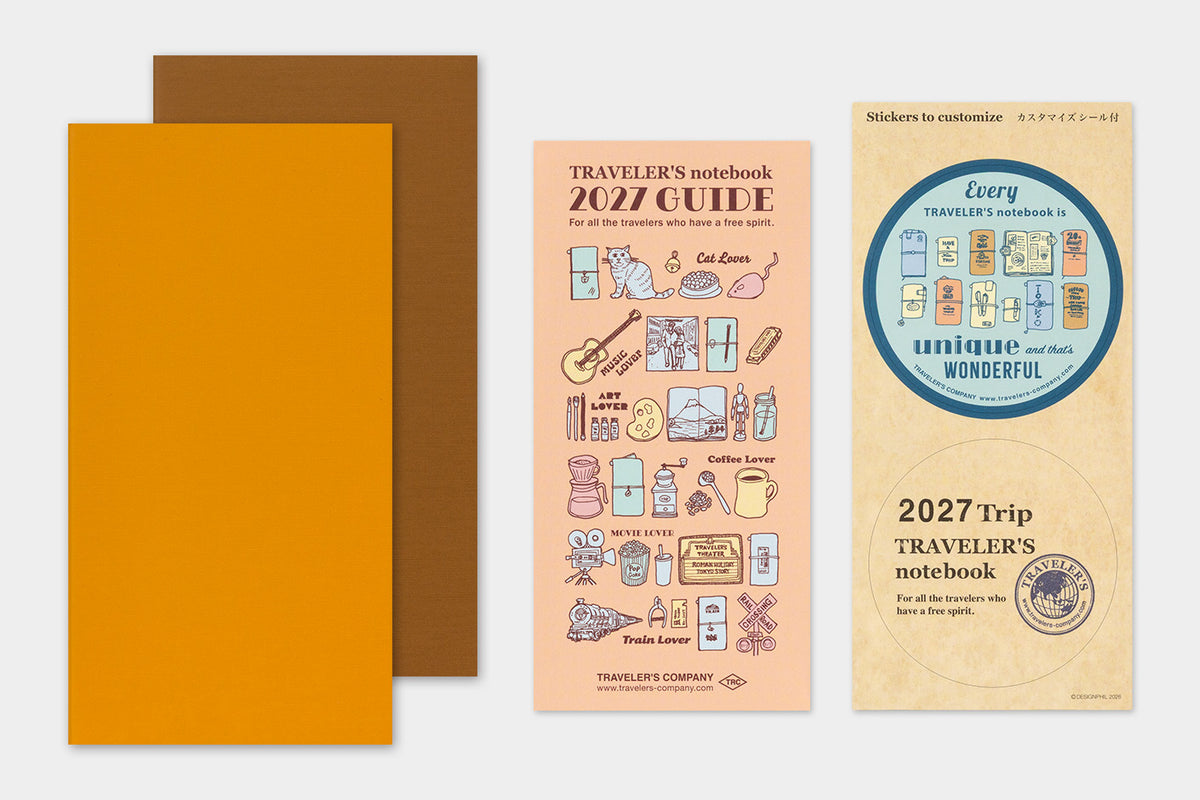 PRE-ORDER - 2027 - Traveler's Notebook (TRC) Weekly Vertical Diary (Regular size)