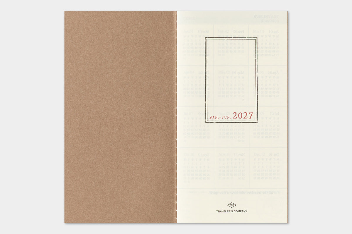 PRE-ORDER - 2027 - Traveler's Notebook (TRC) Weekly Vertical Diary (Regular size)