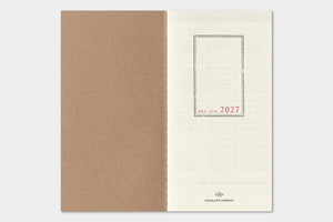 PRE-ORDER - 2027 - Traveler's Notebook (TRC) Weekly Vertical Diary (Regular size)