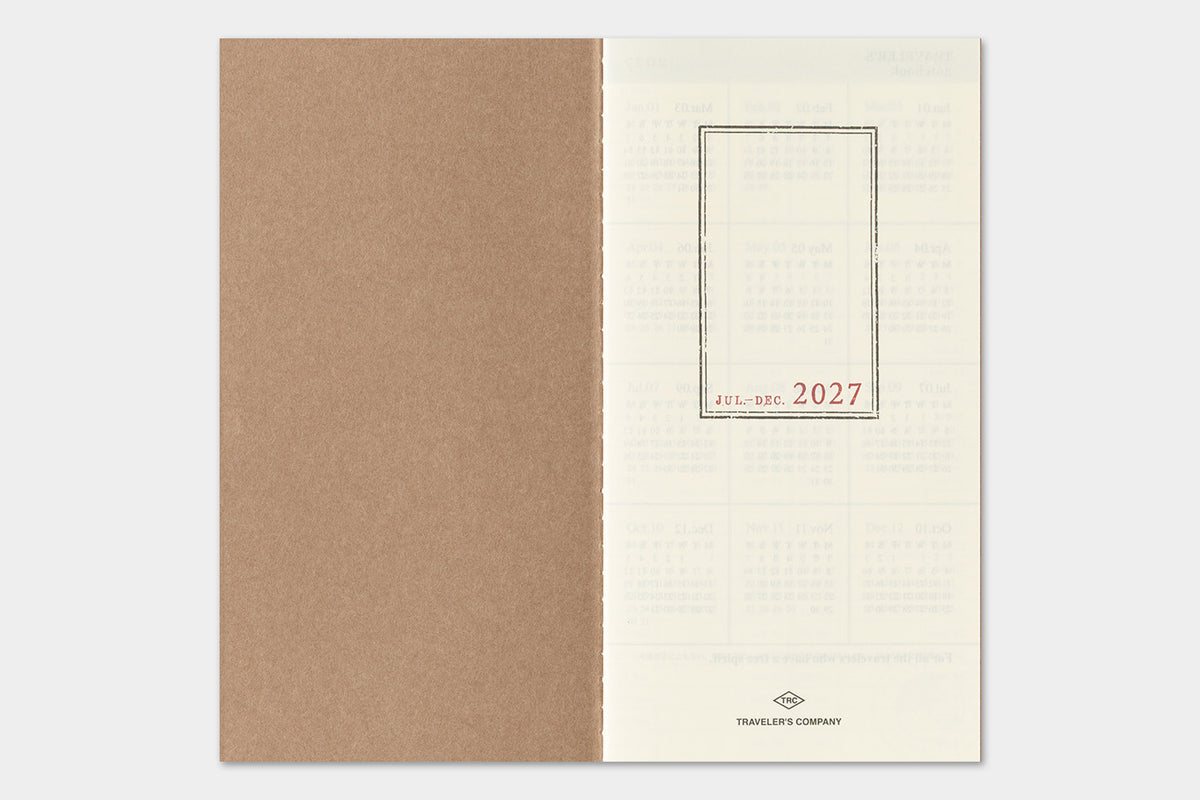 PRE-ORDER - 2027 - Traveler's Notebook (TRC) Weekly Vertical Diary (Regular size)
