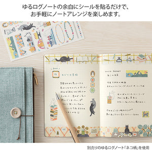 Midori Yuru Log Writable Stickers – Cats